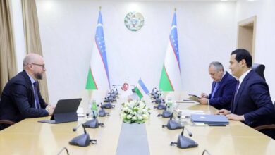 تصویر توسعه روابط محور رایزنی مقامات ازبکستان و بانک سرمایه‌گذاری‌های زیربنایی آسیا